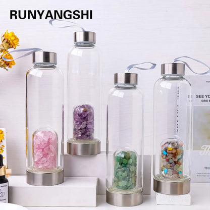 Gemstone Pod Elixir - Crystal Water Bottle