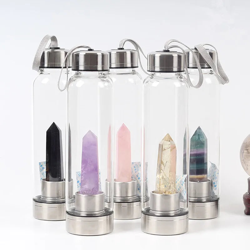Gemstone Infused Elixir - Crystal Water Bottle