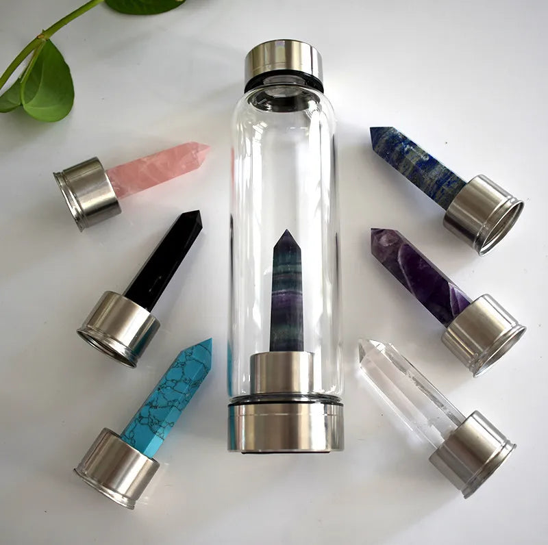 Gemstone Infused Elixir - Crystal Water Bottle