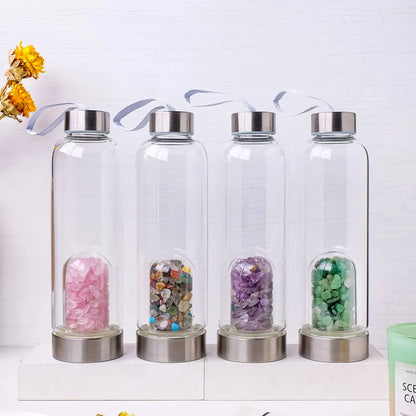 Gemstone Pod Elixir - Crystal Water Bottle