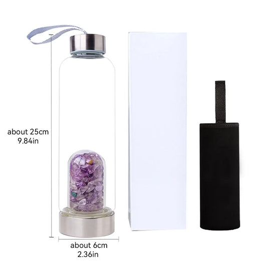Gemstone Pod Elixir - Crystal Water Bottle