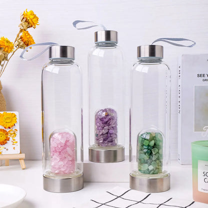 Gemstone Pod Elixir - Crystal Water Bottle
